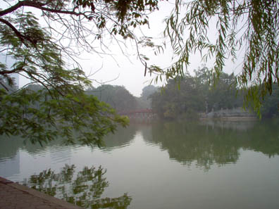 View of Temple Lake in Hanoi, Viet Nam